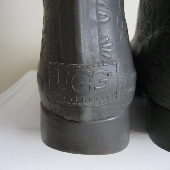 UGG Wilshire Tall Embossed Rainboots #3386, Gray, Size 7 - Picture 8 of 11
